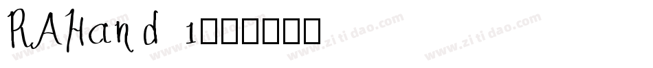 RAHand 1字体转换